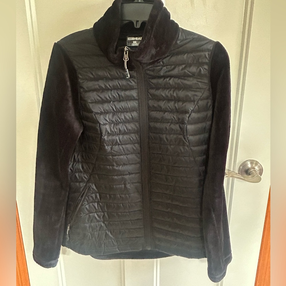 32 Degrees Heat Women's Mixed Media Black Jacket Size S